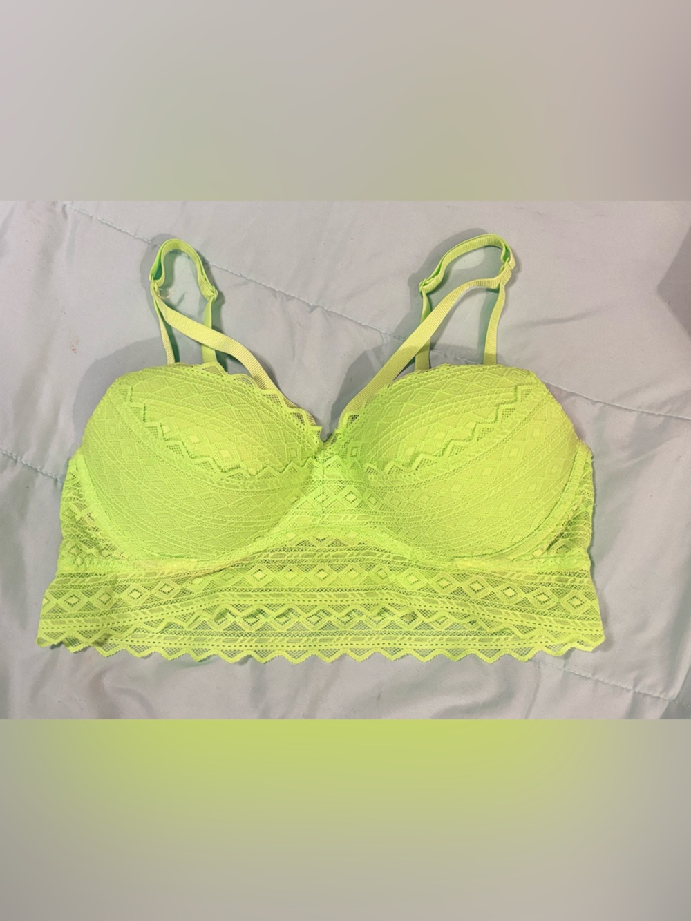 Victoria’s Secret PINK Neon Green Strappy Bralette